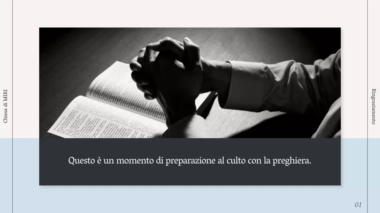 Guida al servizio religioso semplice in blu chiaro e blu navy