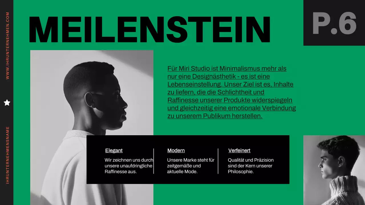 Orange und Schwarz Minimal Modernes Geschäftsprofil