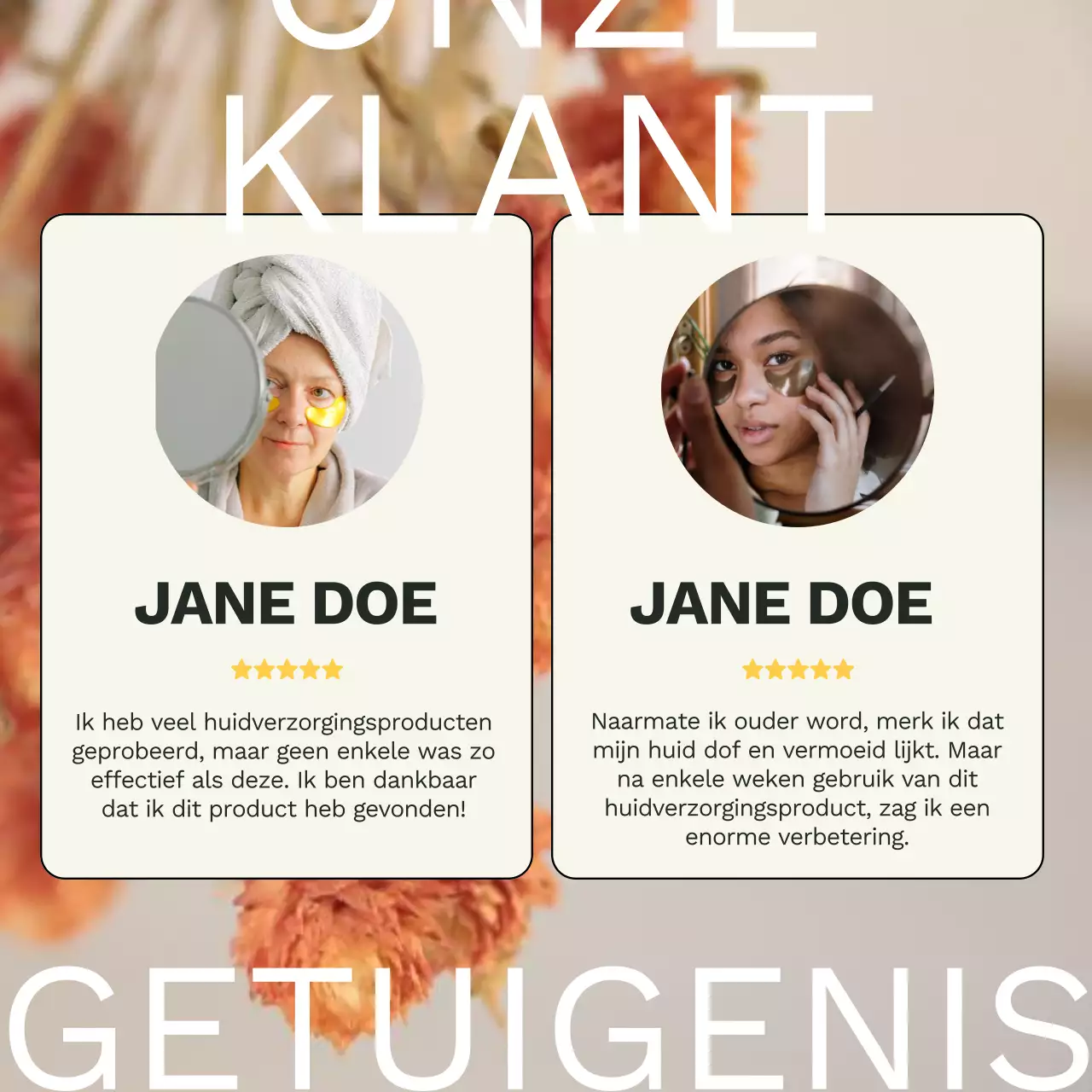 Crème en Sinaasappel Moderne Huidverzorging Review Publiciteit