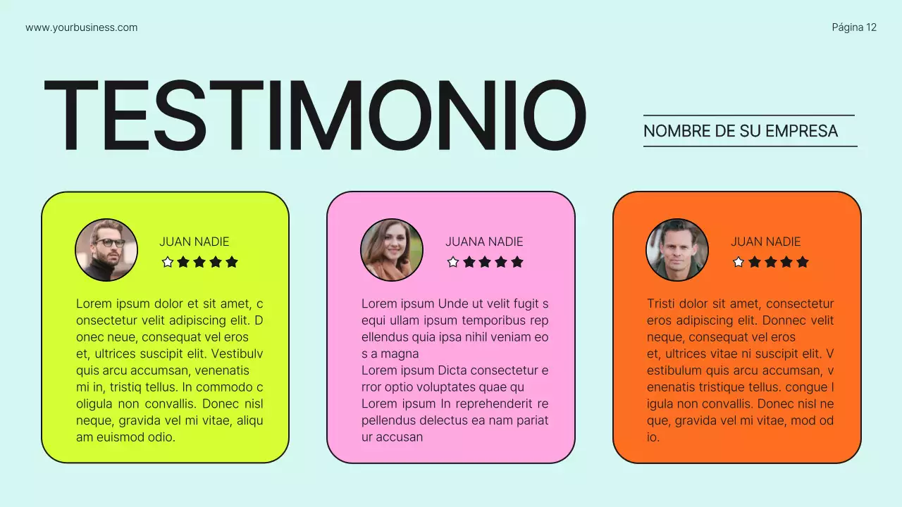 Lime Orange Bold Perfil empresarial Introducción