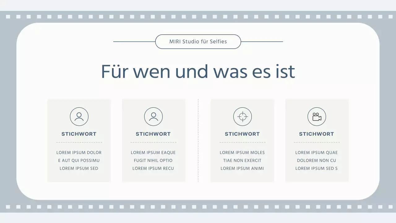 Ein einfaches Selfie-Studio in Grau und Hellblau