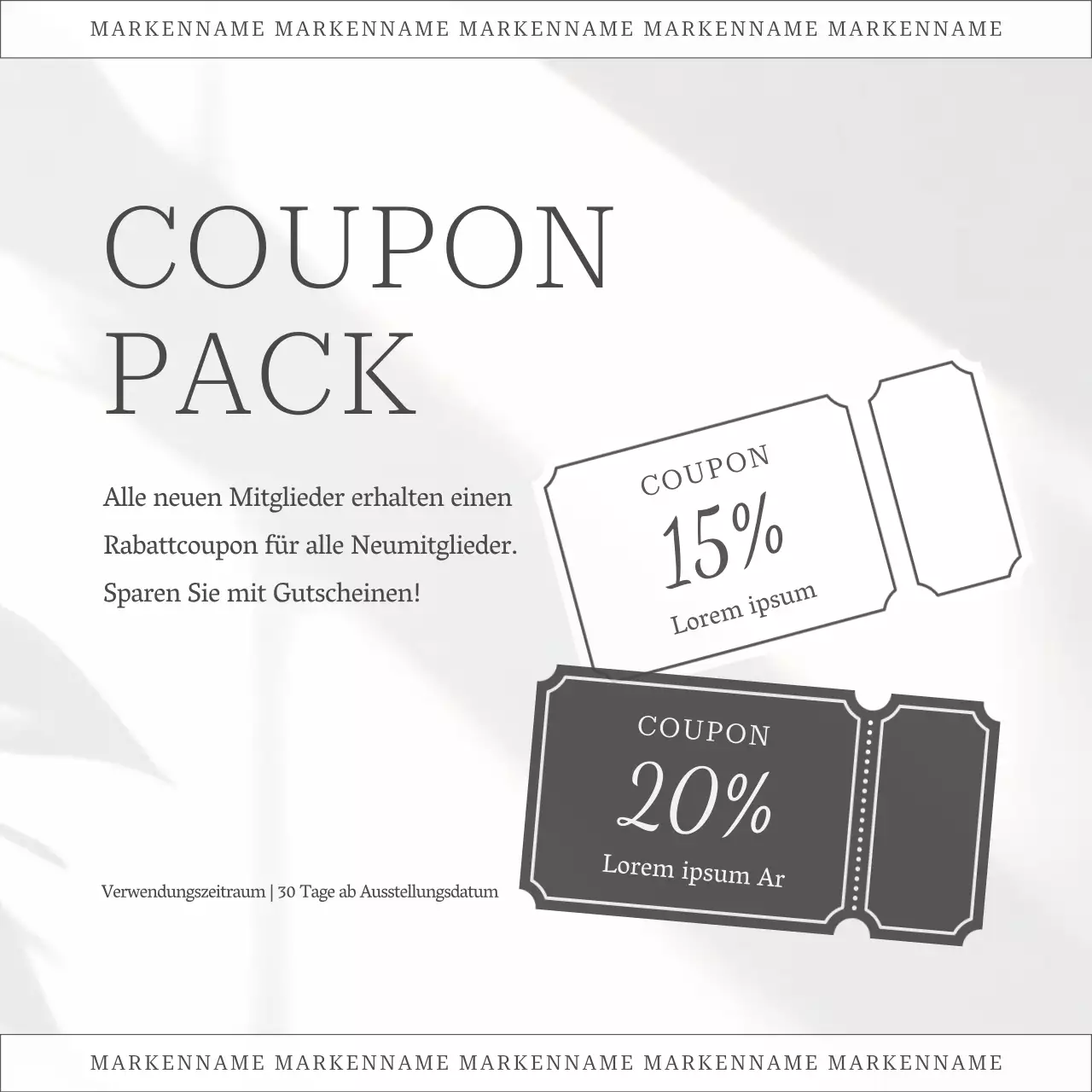 Weiß und einfach Schönheit Marke Social Media Marketing Förderung