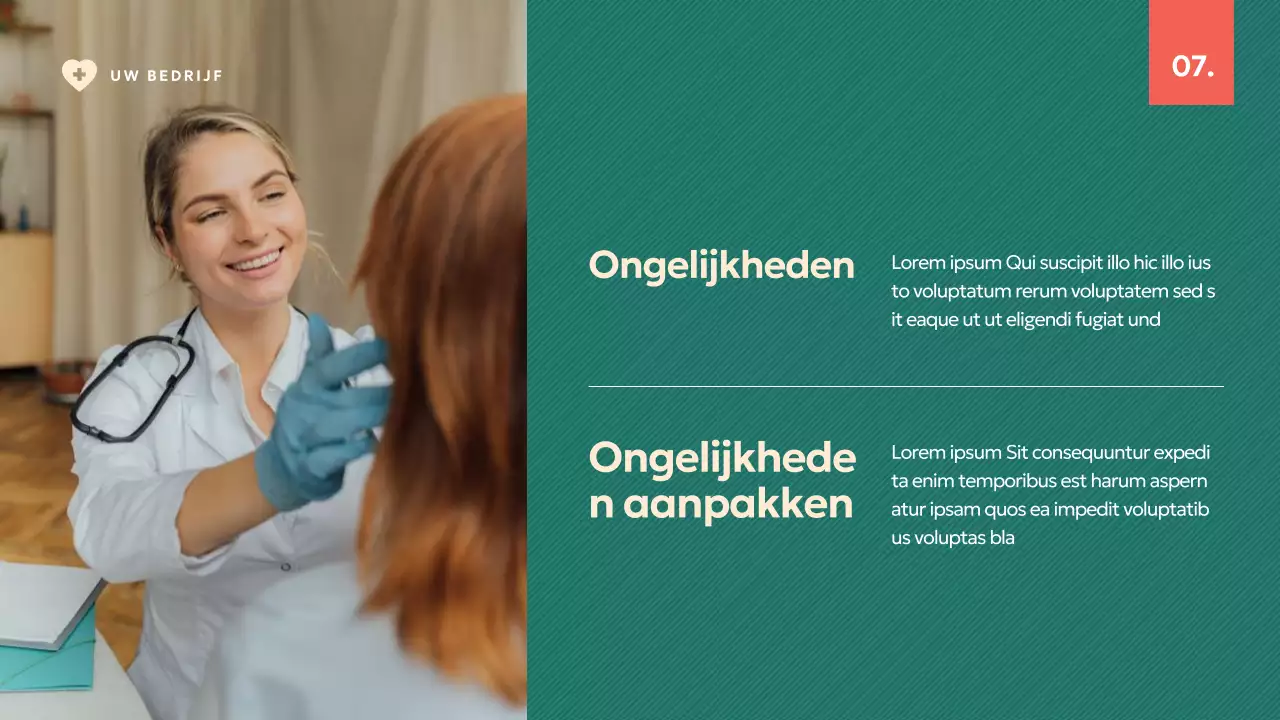 Groen en Ivoor Modern Wereldgezondheidsdagrapport