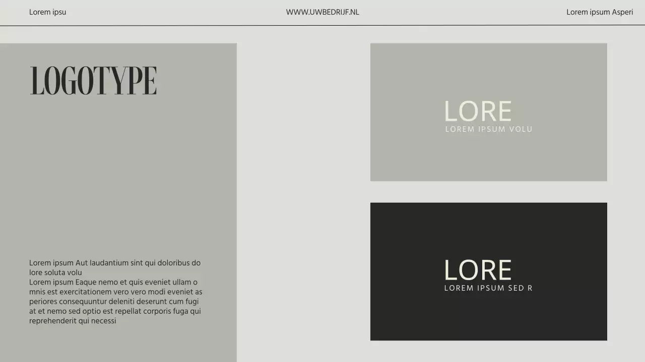 Beige en grijs minimalistisch moderne merkrichtlijnen