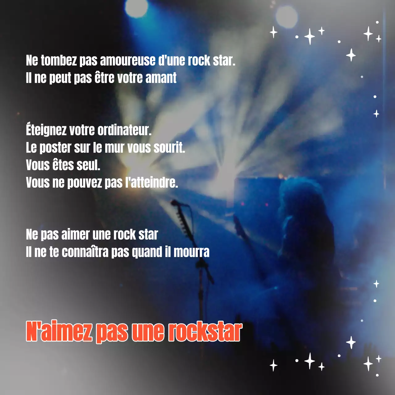 Chant de rockstar vintage en rouge et blanc