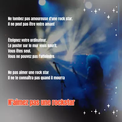 Chant de rockstar vintage en rouge et blanc