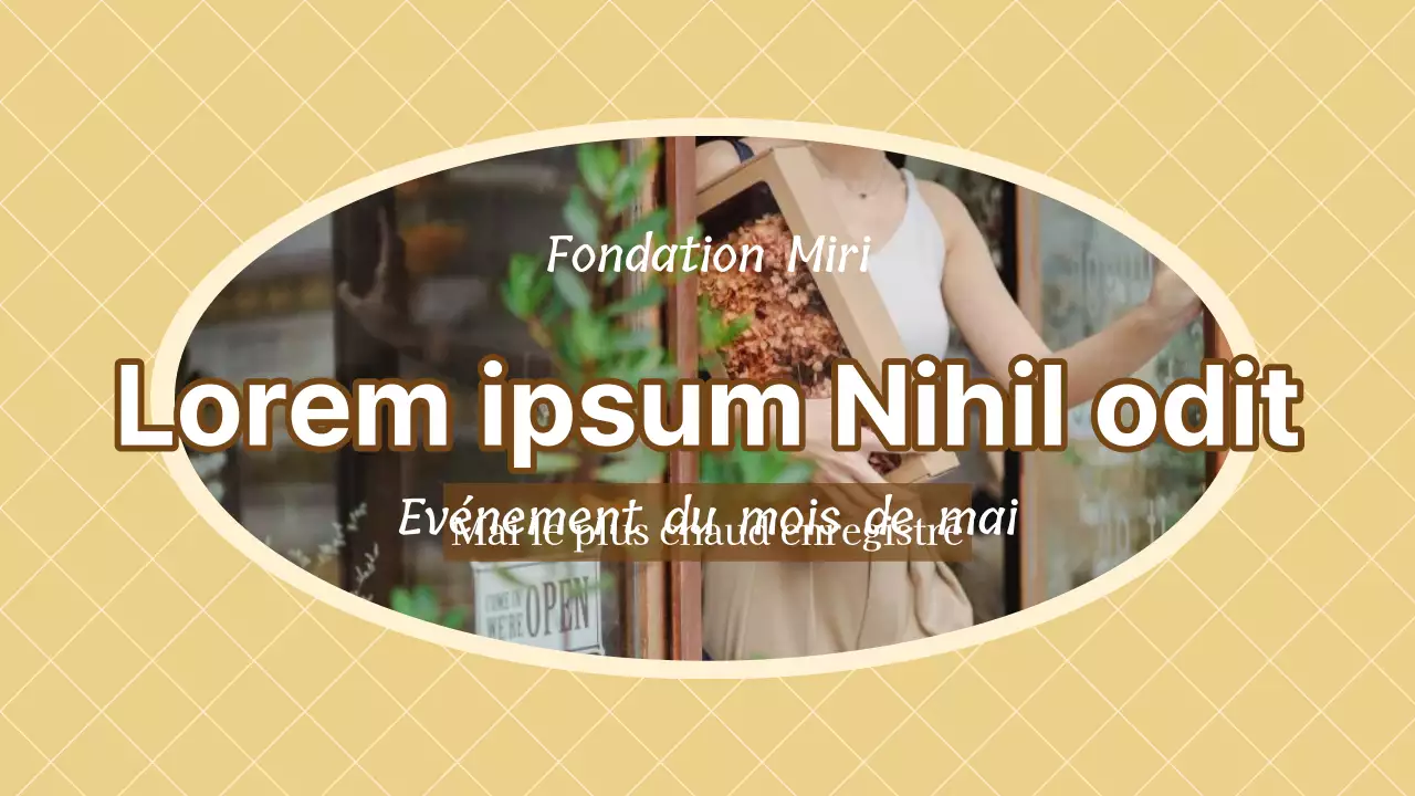 Promouvoir un événement jaune et beige dans le cadre du Mois de la maison confortable