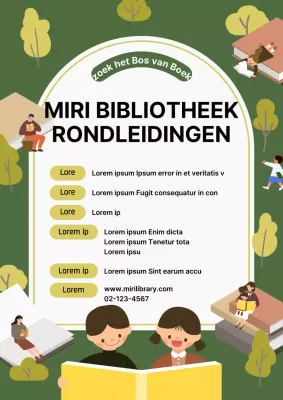 Aanmelden voor een rondleiding in de groen-witte bibliotheek