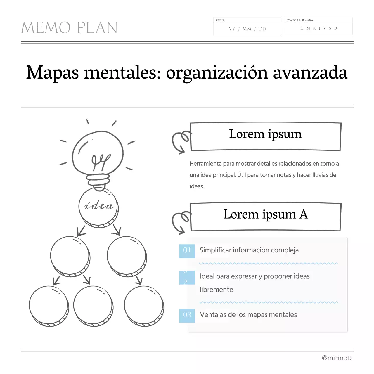 Trucos y consejos minimalistas para tomar notas en gris y amarillo