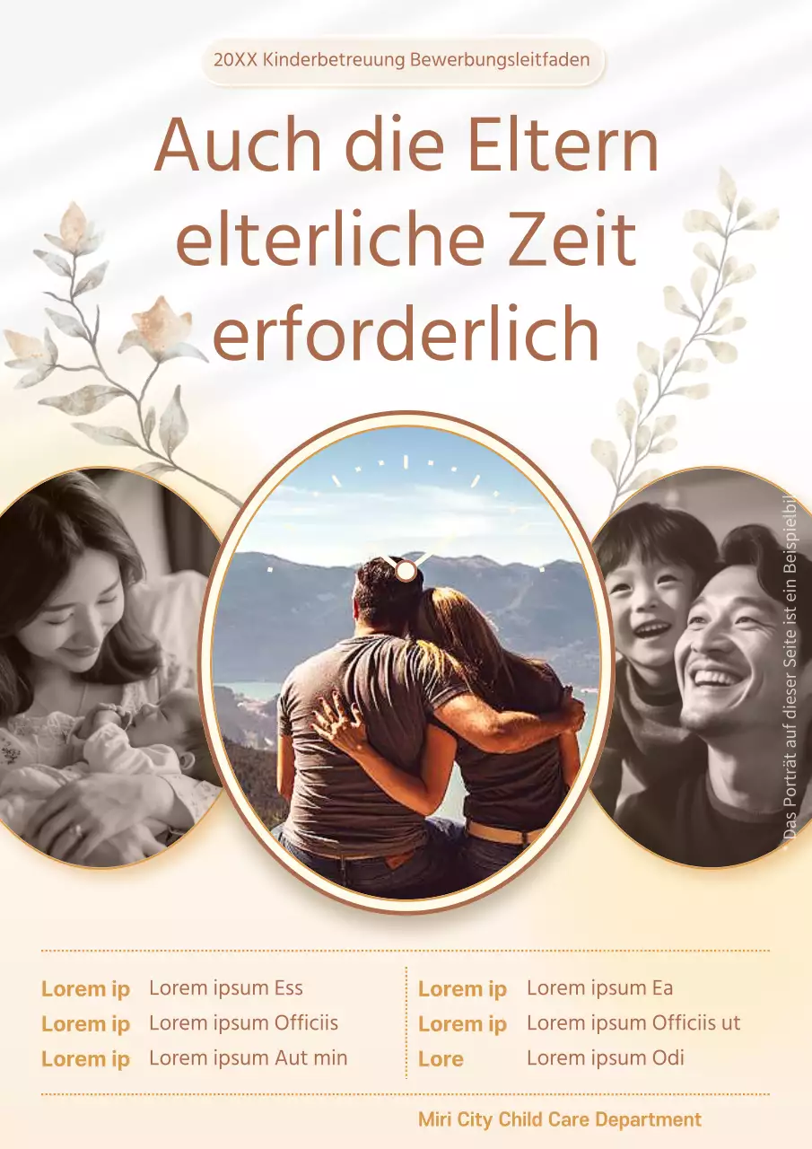 Luxuriöse Stellenausschreibungen für Kinderbetreuung in Beige und Elfenbein