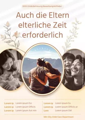 Luxuriöse Stellenausschreibungen für Kinderbetreuung in Beige und Elfenbein