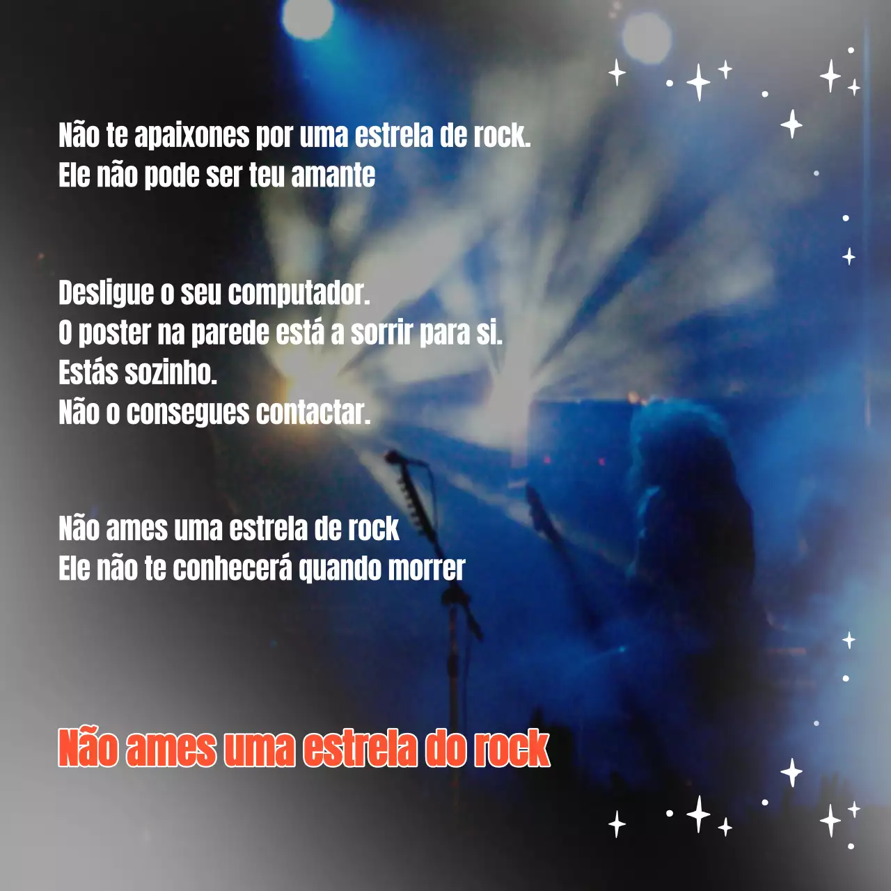 Canto rockstar vintage em vermelho e branco