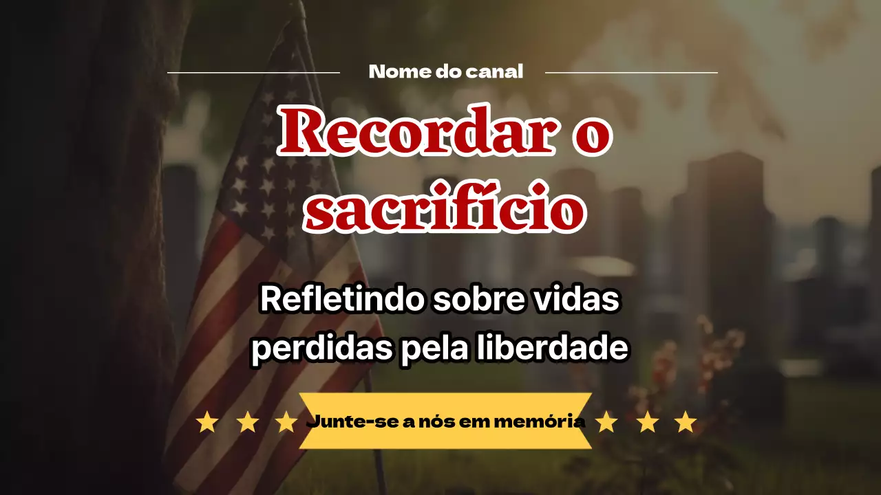 Vídeo simples vermelho e amarelo do Dia da Memória