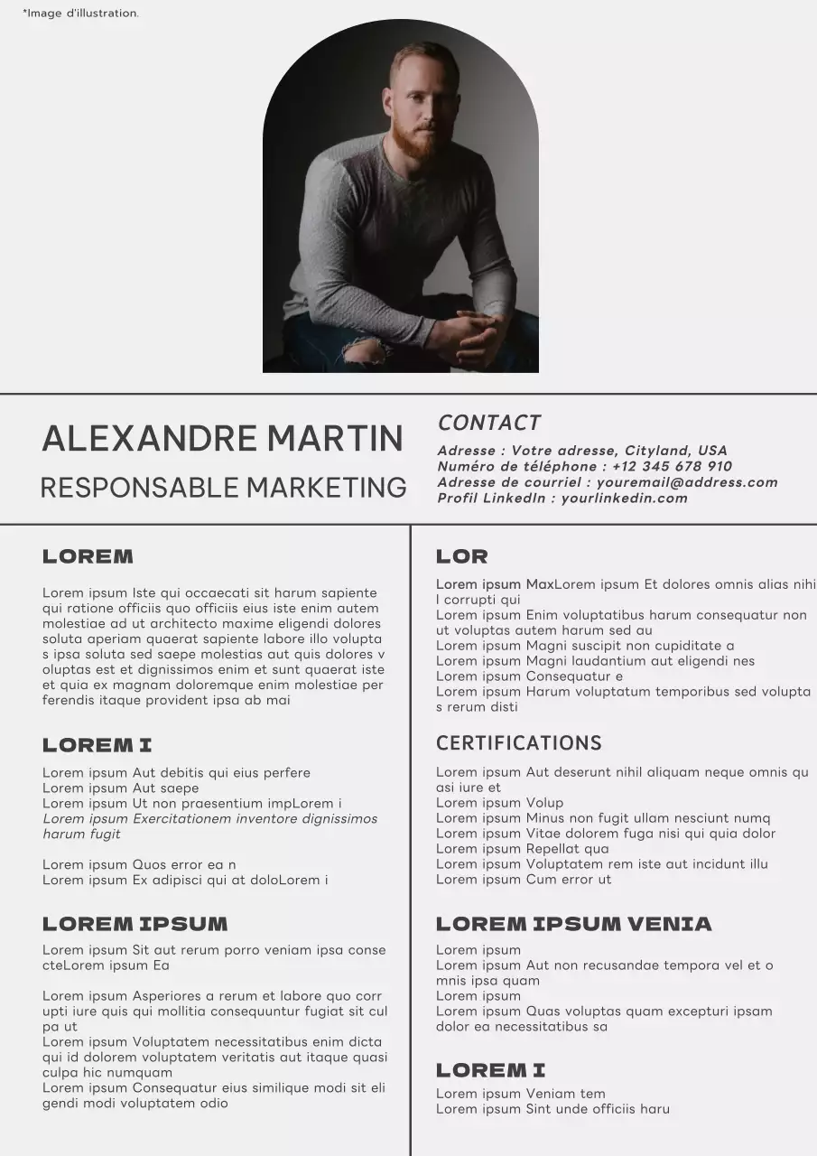 Beige et Grey Minimal Marketing Manager Resume Introduction