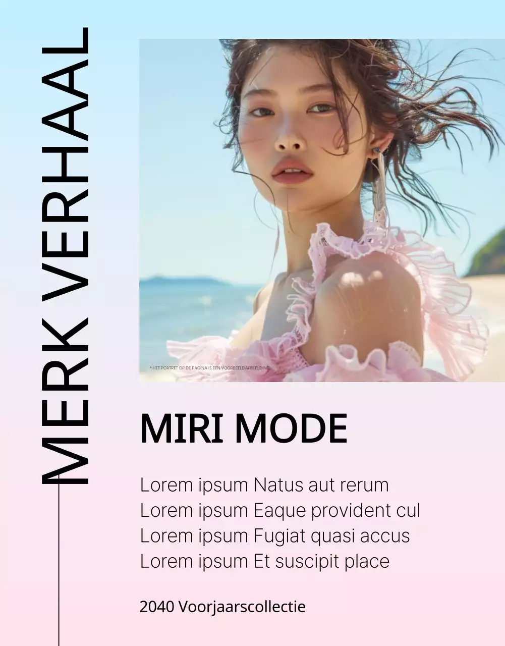 Eenvoudige modepromotie in roze en lichtblauw