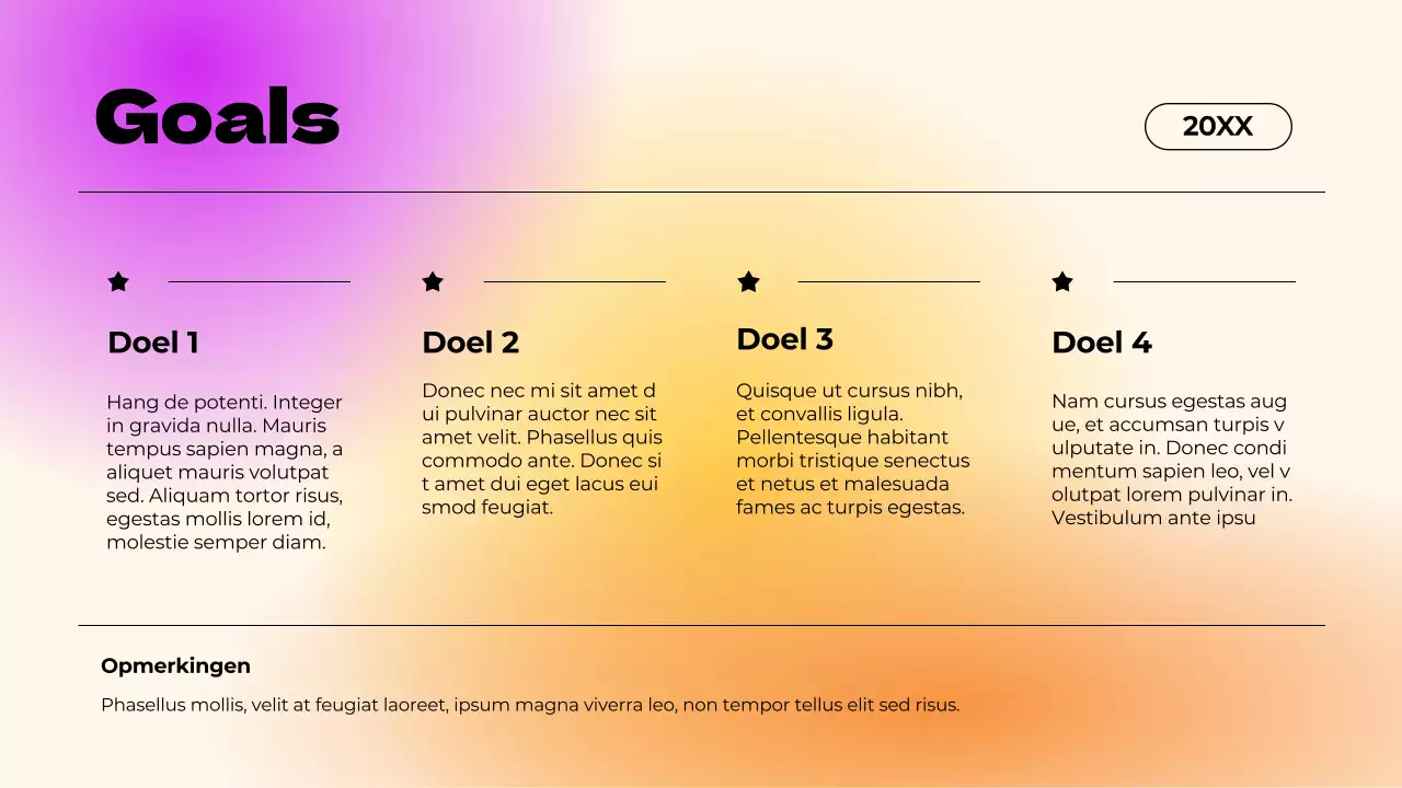 Paars eenvoudig verlooprapport