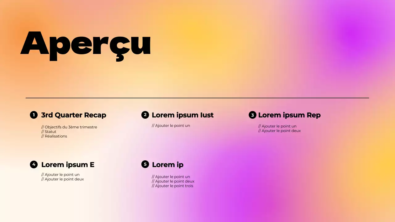 Rapport de dégradé simple violet