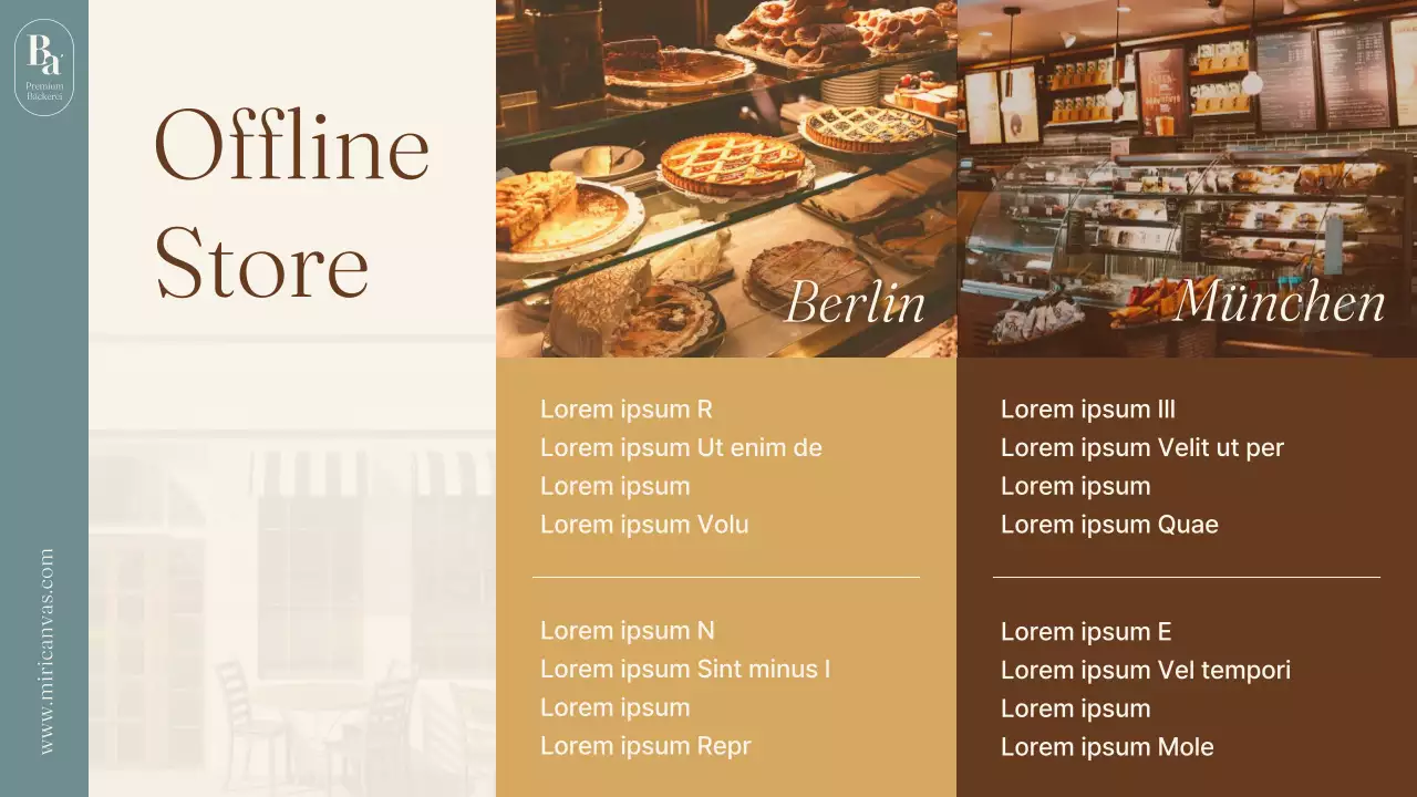 Eine hellblaue und braune minimalistische Bäckereimarke für ein kleines Unternehmen