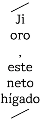 Publicidad con frases sencillas y emotivas en líneas diagonales y fuentes con gracias.