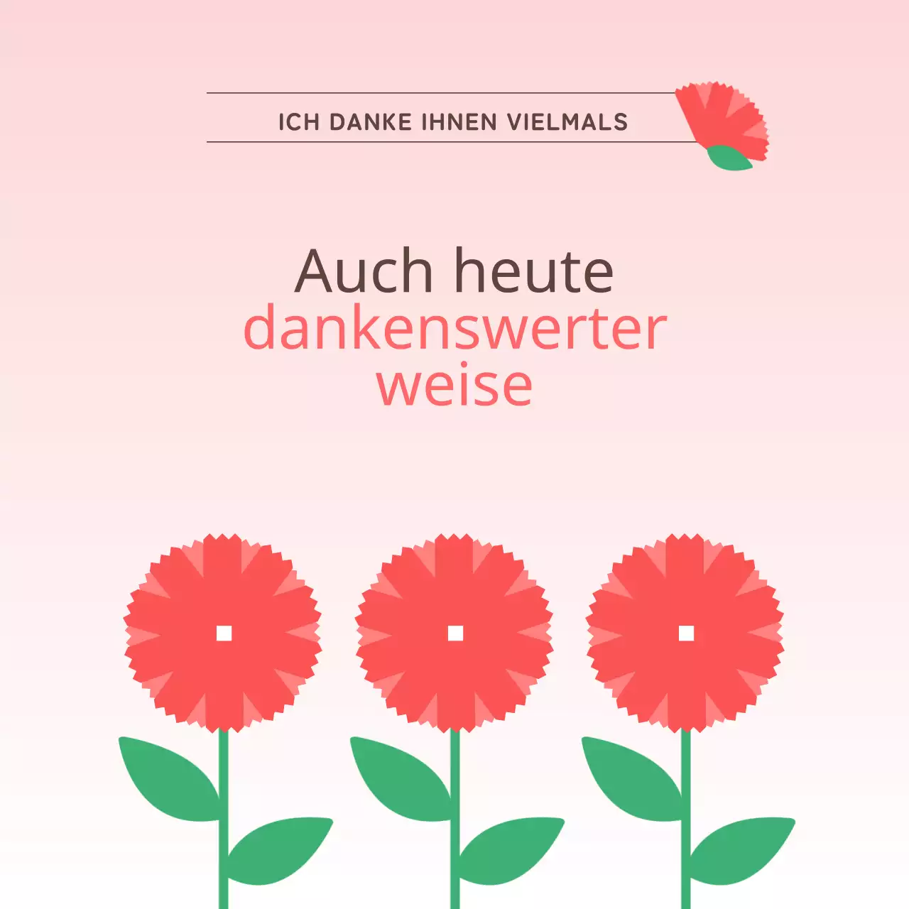 Ein einfacher Post zum Monat der Dankbarkeit in Rot und Rosa
