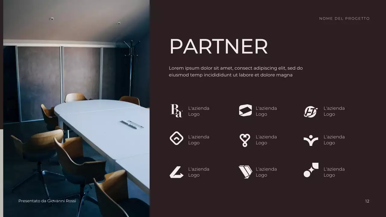 Presentazione aziendale a tono neutro