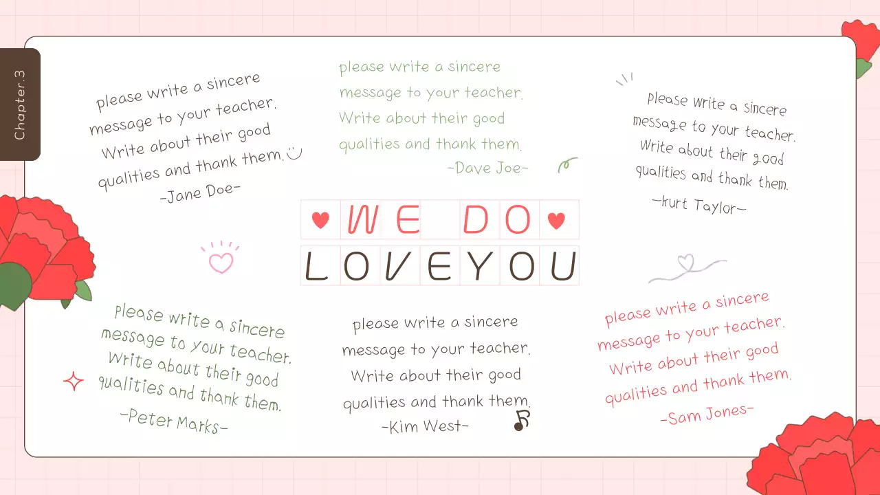 핑크 미니멀 교사 초대 프레젠테이션