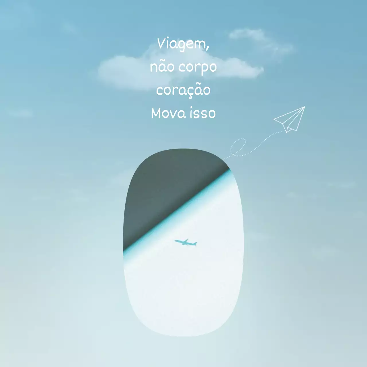 Um simples correio sentimental em azul e azul claro