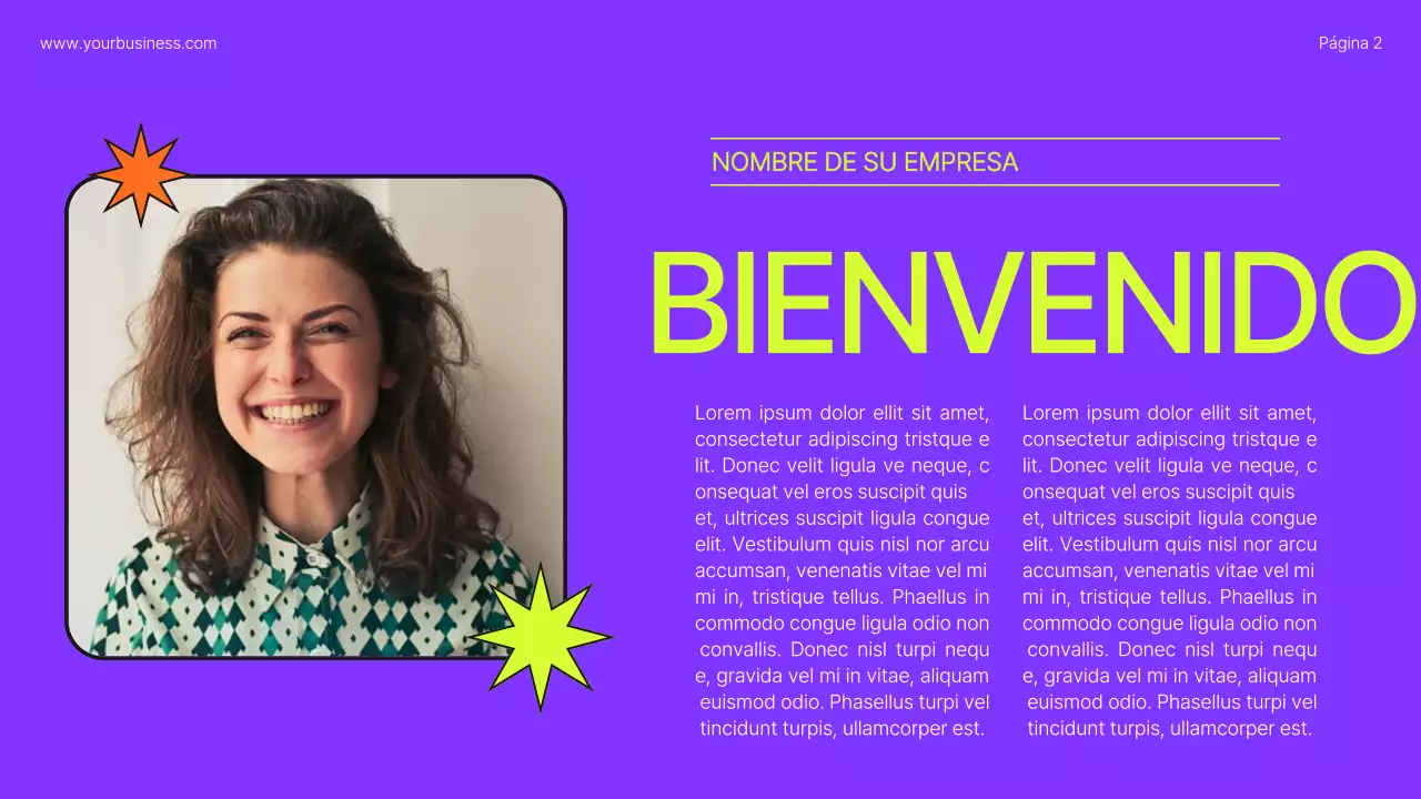 Lime Orange Bold Perfil empresarial Introducción