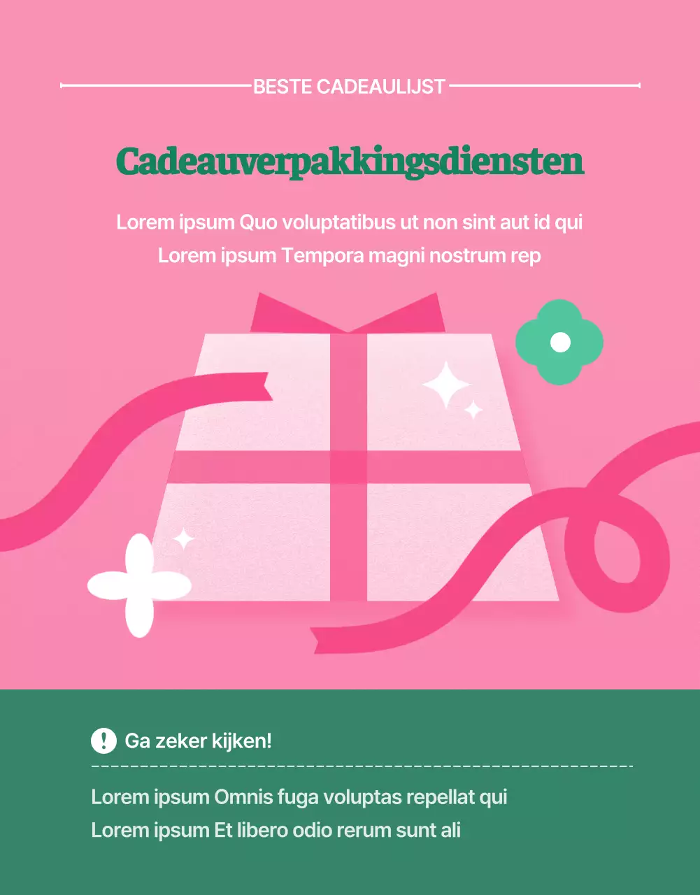 Producten voor de roze en groene gezinsmaand promoten