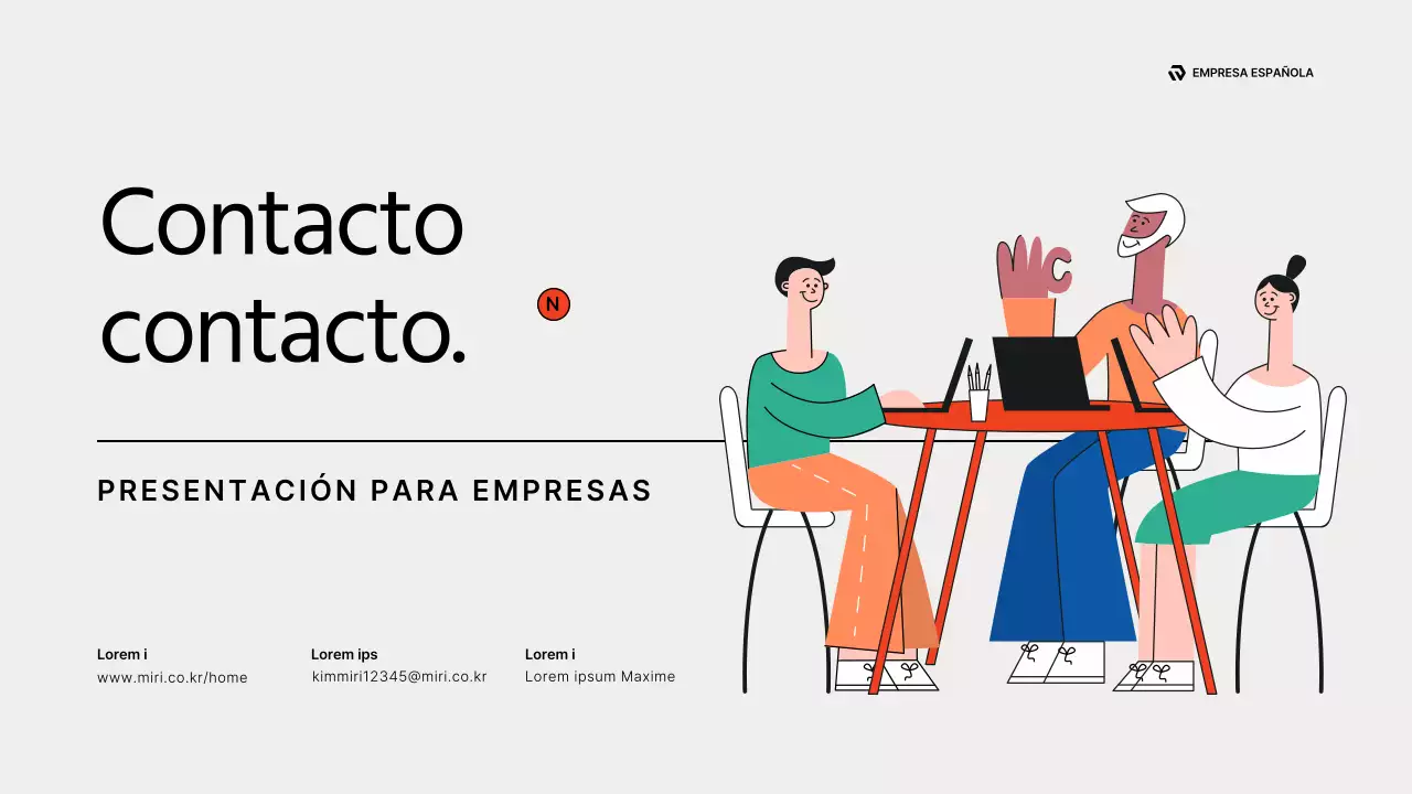Un moderno informe empresarial en rojo y beige
