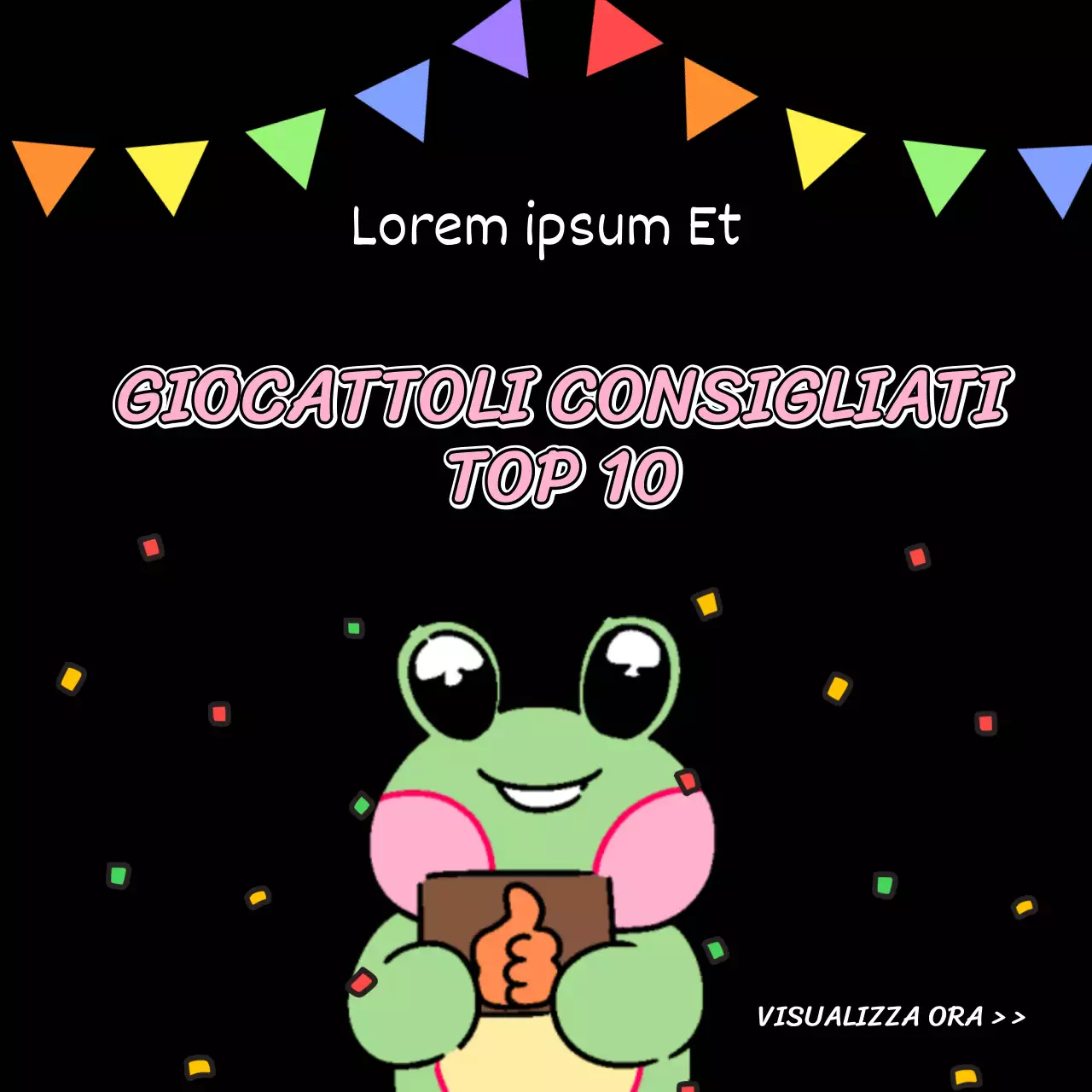 Simpatiche pubblicità rosa e verdi per la Giornata del bambino