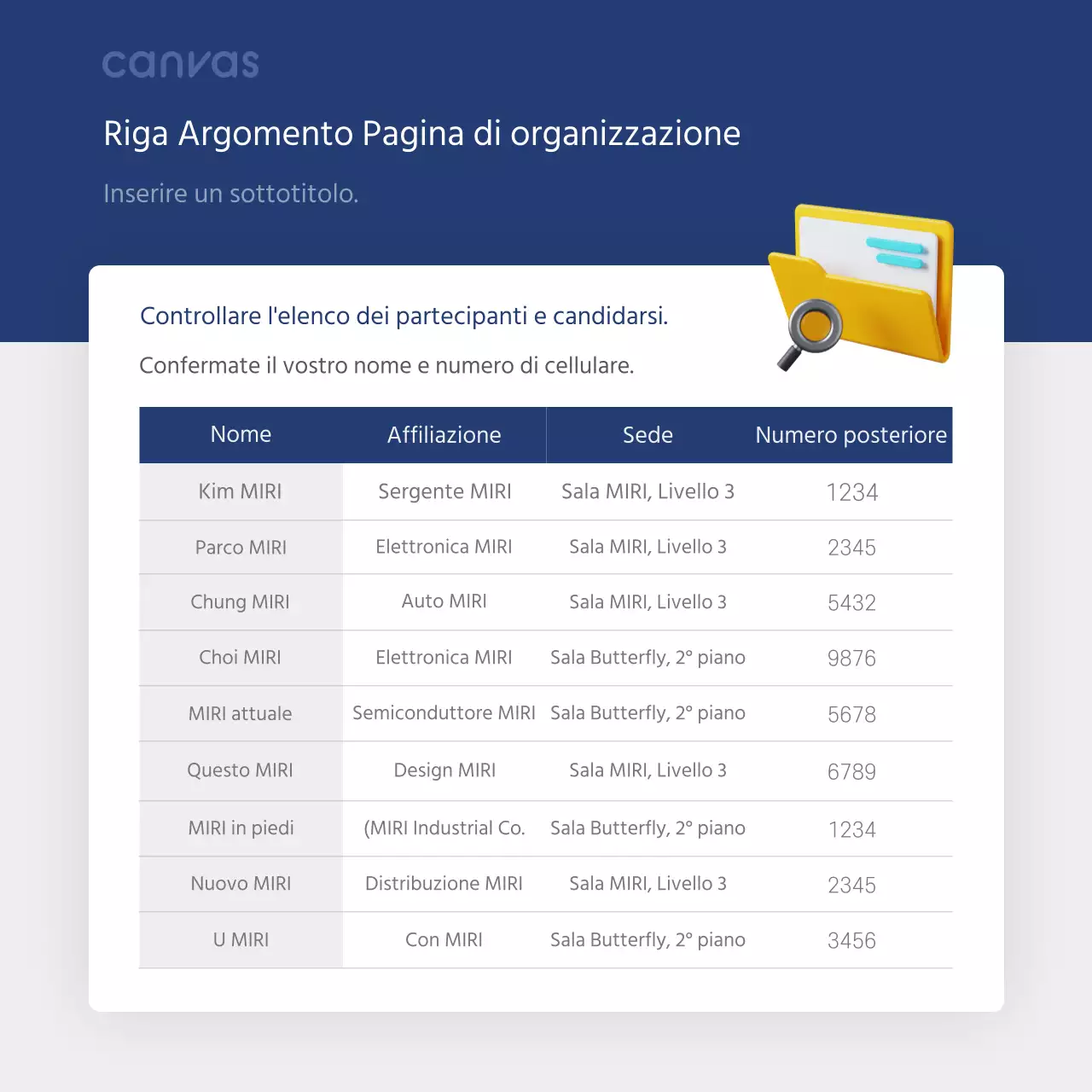 Una scheda pulita e tabellare in blu e grigio Annunci di notizie