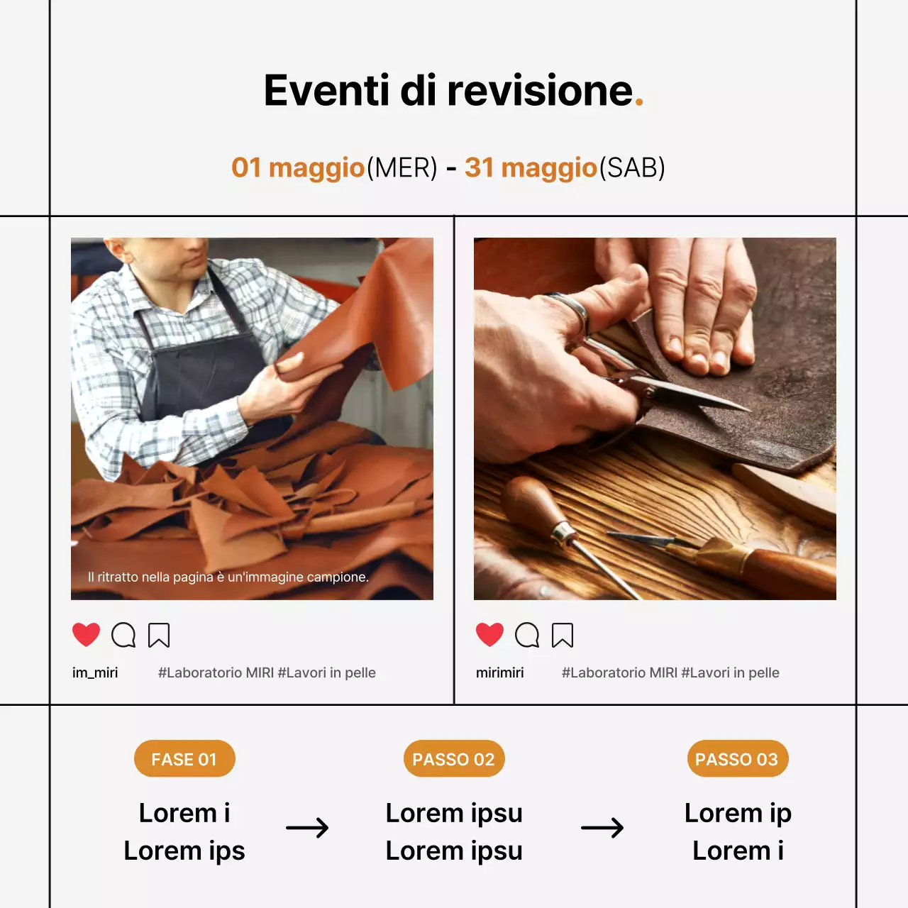 Annunci di eventi di tendenza per la revisione dei social media su sfondo bianco