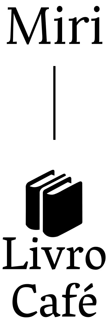 Café de livros com ilustrações serifadas sentimentais de livros