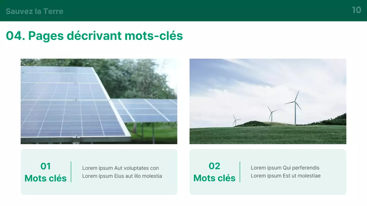Une introduction à l'activité de l'énergie verte en vert et blanc