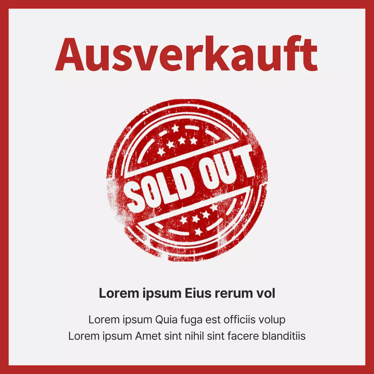 Eine moderne rote und graue Geschäftsanzeige