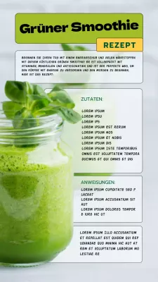 Green Natural Erfrischendes Grünes Smoothie-Rezept