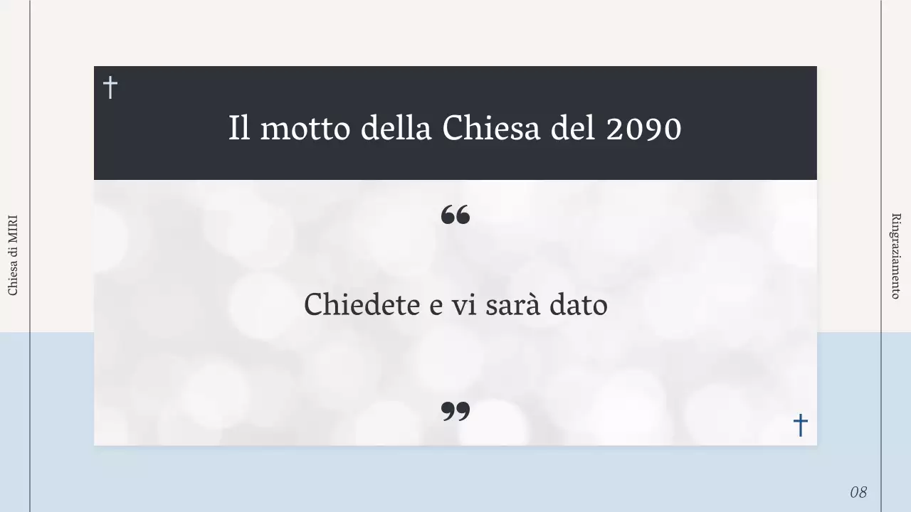 Guida al servizio religioso semplice in blu chiaro e blu navy