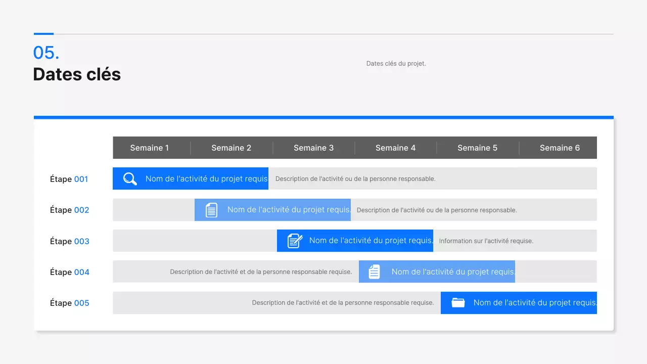 Une proposition de projet collaboratif moderne en bleu et blanc pour un projet industrie-université