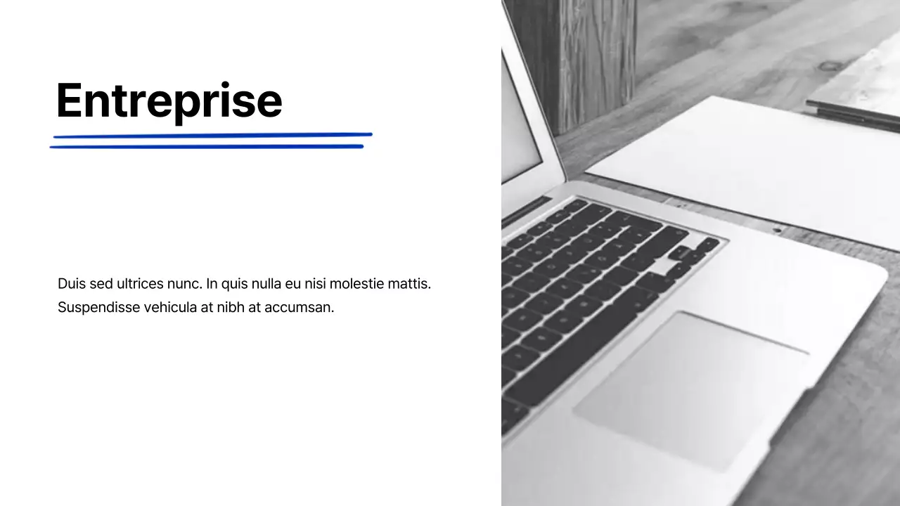 Blue Modern Marker Présentation de la société