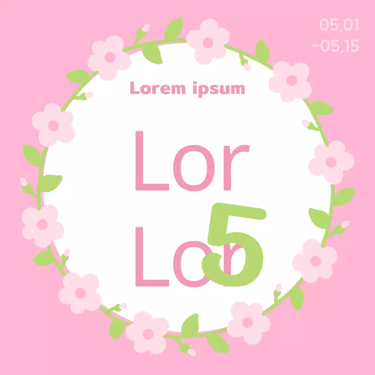 Promoot een tropische gezinsmaand in roze