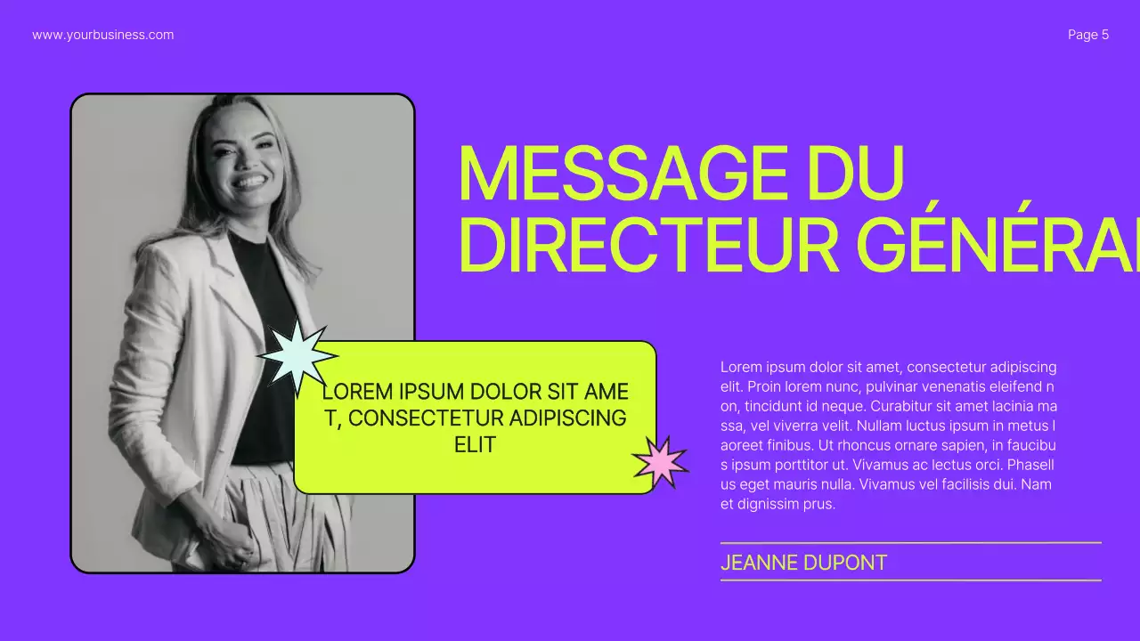 Profil d'entreprise Lime Orange Bold Introduction