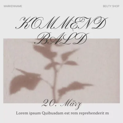 Fördern Sie einen trendigen Social-Media-Marketing-Feed in Beige und Grau