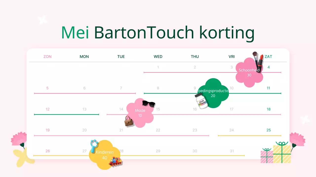 Roze huismaand cadeau promotieplanner