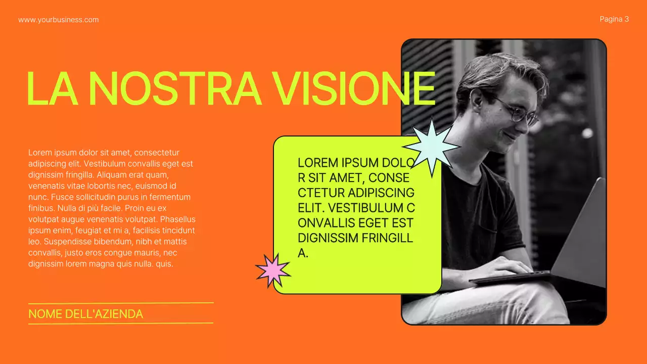 Profilo aziendale Lime Orange Bold Introduzione