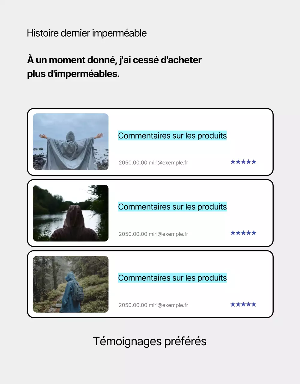 La tendance des imperméables noirs et bleus pour la saison des pluies