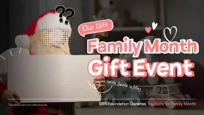 Promote the pink and white of the pink and white Family Month donation drive