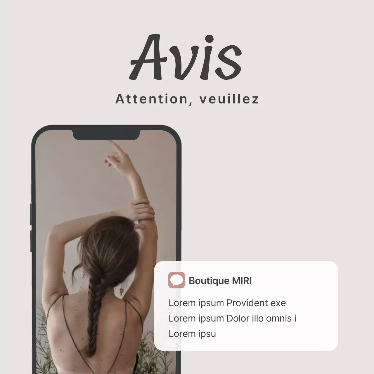 Promouvoir un flux de médias sociaux tendance en beige et gris