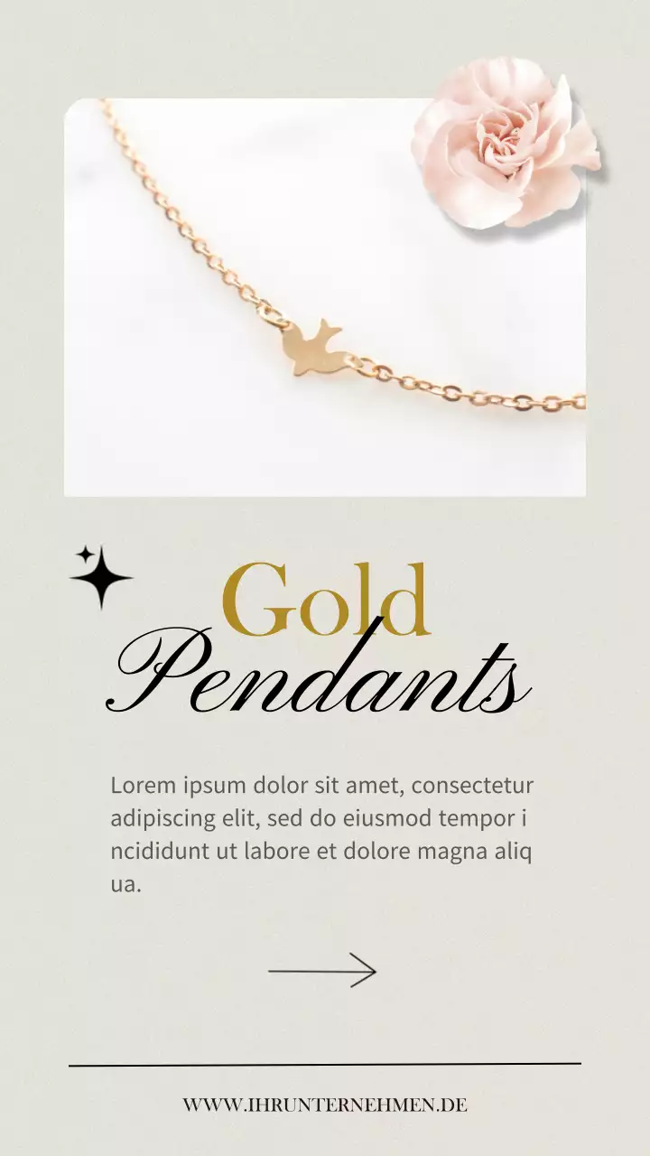 Beige und Gold elegant Exklusive Schmuck Geschenke für Mama Aktion