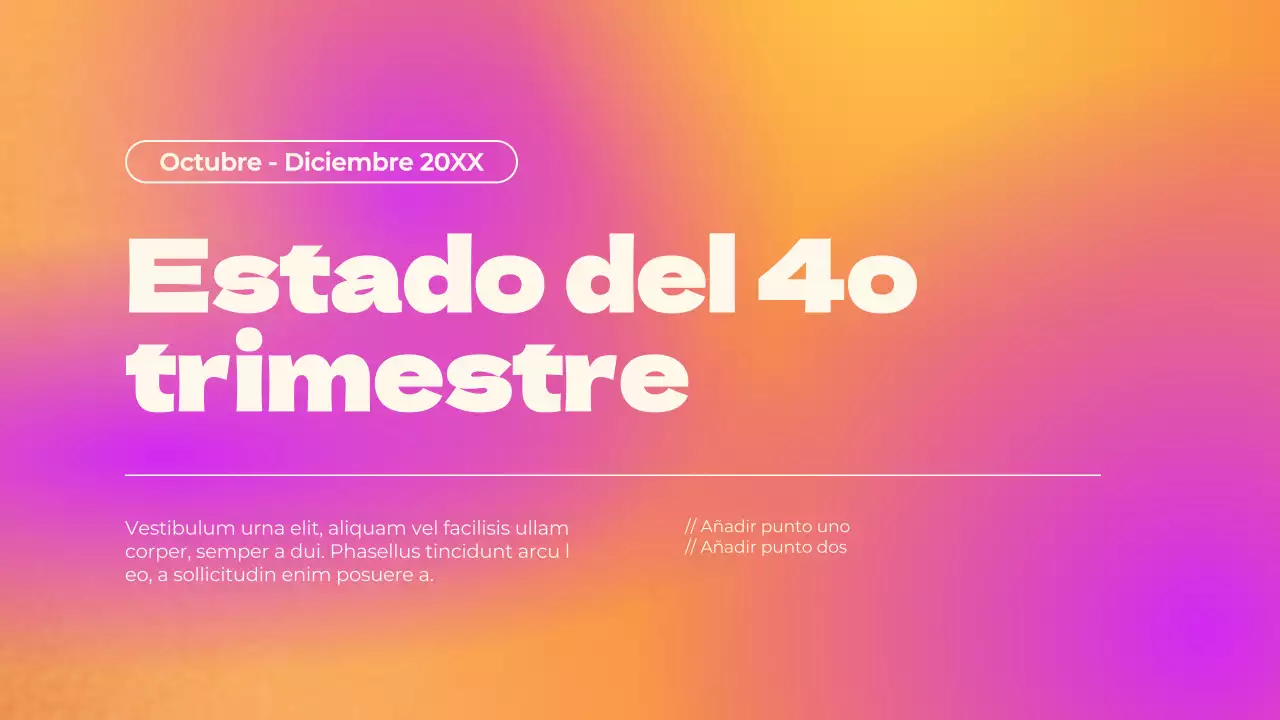 Informe degradado simple púrpura